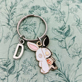 Rabbit Keychain, skeleton Keychain, Halloween keychain gifts, Halloween accessories, Halloween lover gifts, gothic bag accessories,