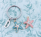 Starfish Keychain, starfish lover gifts, nautical themed, nautical Keyring, nautical inspired, beach Keyring, beach bag accessories,