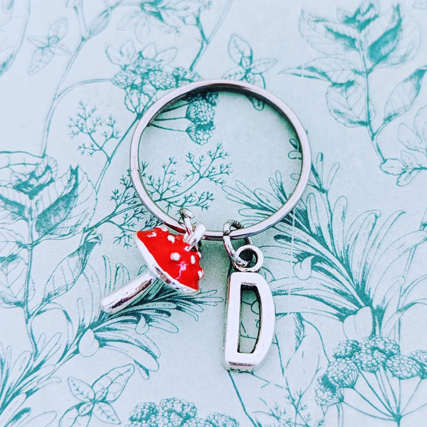 Mushroom Keychain, toadstool Keychain, cottagecore Keychain, mushroom lover gifts, mushroom accessories, fairycore bag charm, chef bag charm