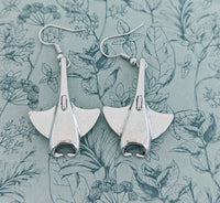 Stingray fish earrings,