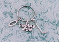 Hockey mom Keychain, hockey mom gifts, gifts for hockey players, hockey themed gifts, hockey inspired, sports inspired, hockey lover mom