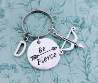 Inspirational Keychain, be fierce, be fierce Keychain, arrow Keychain, motivational gifts, mental health gifts, self care keychain,