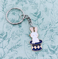 Rabbit Keyring, magic Keyring, magician gifts, magic inspired gifts, magician inspired, rabbit lover gifts, magic circle gifts, bunny lovers