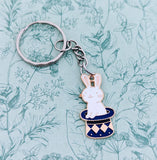 Rabbit Keyring, magic Keyring, magician gifts, magic inspired gifts, magician inspired, rabbit lover gifts, magic circle gifts, bunny lovers