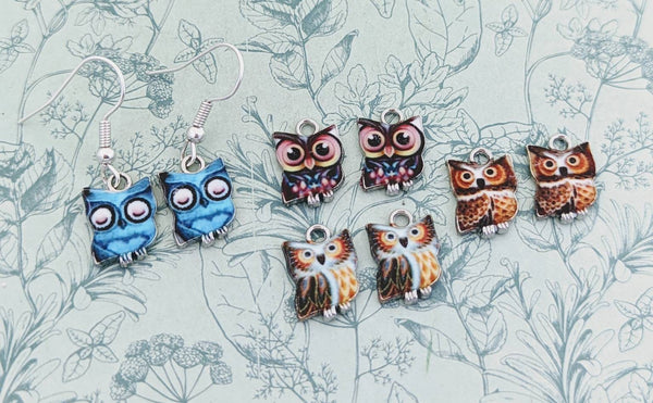 Owl earrings, owl jewelry, owl lover gifts, gifts for owl lovers, bird watcher gifts, bird lover gifts, bird jewellery, nature lover gifts,