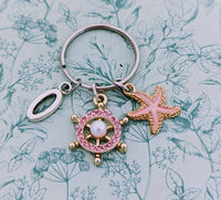 Nautical Keychain, nautical accessories, starfish Keychain, marine biologist gifts, boat lover gifts, sailor Keychain, nautical inspired,