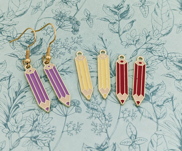 Pencil earrings, art teacher gifts, art student gifts, art graduate, art inspired, stationery lover gifts, teacher gifts, artist jewellery,