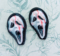 Ghost stud earrings, horror earrings, horror jewelry, horror lovers, Halloween earrings, Halloween jewelry, Halloween gifts, ghost jewelry,