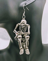 Skeleton earrings, statement earrings, skeleton jewelry, Halloween earrings, Halloween jewellery, Halloween gifts, gothic earrings,