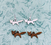 Fox earrings, fox Jewelry, fox lover gifts, woodland animal earrings, woodland themed, gifts for fox lovers, wildlife vet gifts, fox fans