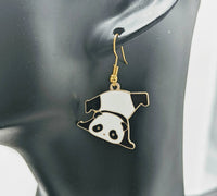 Panda earrings, panda jewellery, panda lover gifts, panda themed, zoo keeper inspired gifts, zoo animal earrings, bear earrings, bear lovers