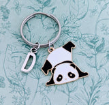 Panda keychain, panda keyring, gifts for panda lovers, panda accessories, bear lover gifts, bear inspired, zoo animal inspired, zoo keeper,