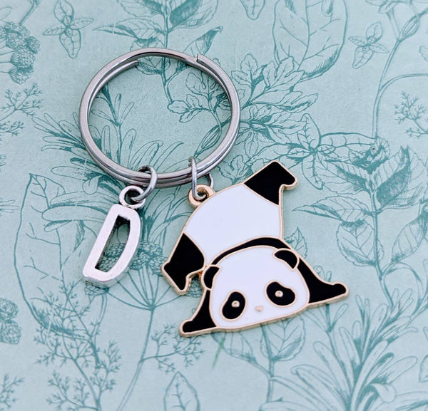 Panda keychain, panda keyring, gifts for panda lovers, panda accessories, bear lover gifts, bear inspired, zoo animal inspired, zoo keeper,