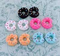 Donut stud earrings, donut lover gifts, foodie earrings, pastry chef gifts, pastry chef inspired, cake earrings, cake lover gifts,