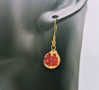 Pomegranate earrings, pomegranate jewelry, pomegranate lover gifts, fruit earrings, fruit lover gifts, fruit jewellery, food earrings,