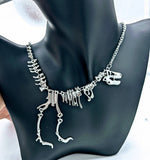 Dinosaur pendant necklace, t-rex necklace, t-rex jewelry, statement necklace, gothic necklace, gothic jewelry, tyrannosaurus necklace,