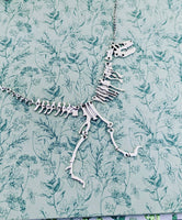 Dinosaur pendant necklace, t-rex necklace, t-rex jewelry, statement necklace, gothic necklace, gothic jewelry, tyrannosaurus necklace,