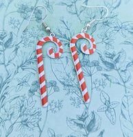 Candy cane earrings, Christmas earrings, Christmas lover gifts, Christmas inspired gifts, Christmas party earrings, secret santa gifts,