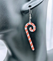 Candy cane earrings, Christmas earrings, Christmas lover gifts, Christmas inspired gifts, Christmas party earrings, secret santa gifts,