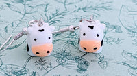 Cow earrings, cow jewellery, cow farmer gifts, gifts for cow lovers, cow inspired gifts, farm animal lovers, farm animal earrings, cow fan