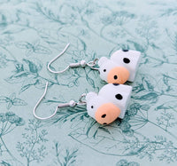 Cow earrings, cow jewellery, cow farmer gifts, gifts for cow lovers, cow inspired gifts, farm animal lovers, farm animal earrings, cow fan