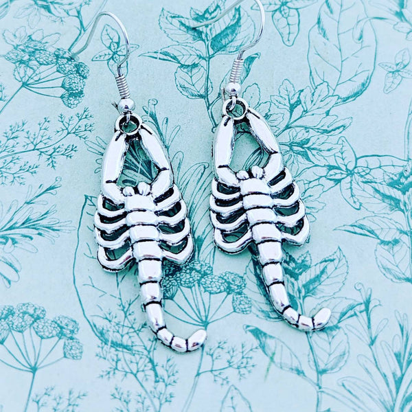 Scorpion earrings, scorpion jewelry, scorpion lover gifts, scorpion jewellery, bug earrings, bug jewellery, gifts for bug lovers, bug fan