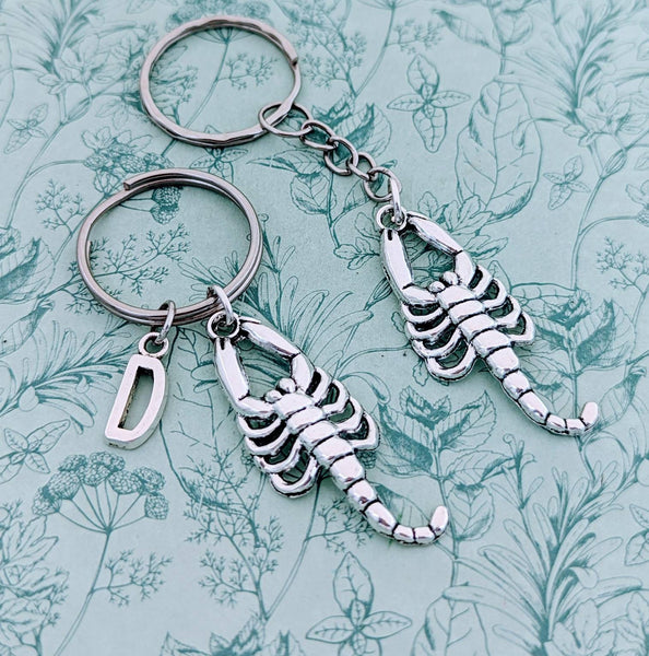 Scorpion keychain, scorpion keyring, scorpion lover gifts, insect keychain, gifts for insect lovers, scorpion inspired, gothic birthday gift