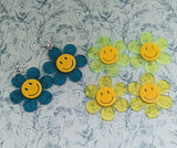 Flower earrings, statement earrings, statement jewellery, hippie earrings, hippie jewelry, festival earrings, festival jewelry, flower gifts