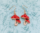 Mushroom earrings, mushroom jewellery, mushroom lover gifts, fairy earrings, fairy jewellery, fairy inspired gifts, fairy lover gifts,