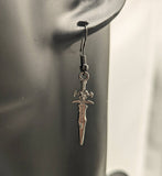 Dagger earrings, sword earrings, dagger jewelry, Halloween earrings, Halloween jewellery, knife earrings, cosplay gifts, cosplay earrings