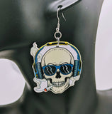 Skull earrings, skull jewellery, statement earrings, statement jewelry, skull lover gifts, skull inspired, Halloween earrings, skull gifts