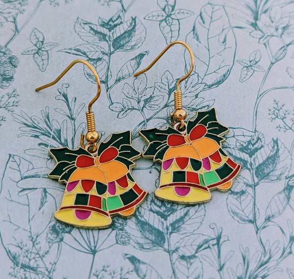 Christmas bell earrings, bell earrings, Christmas jewelry, Christmas lover gifts, festive earrings, festive jewelry, Christmas party earring