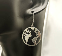 Earth earrings, planet earrings, statement earrings, travel earrings, traveller gifts, space earrings, space inspired, world earrings,