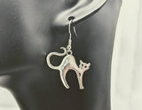 Spooky cat earrings, witches cat earrings, witch gifts, cat inspired gifts, Halloween earrings, Halloween jewelry, cat jewellery, cat gifts