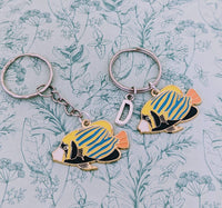 Angel fish keychain, angel fish accessories, fish inspired gifts, fish lover gifts, nautical keychain, fish mom gifts, marine biologist gift