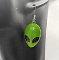 Alien earrings, alien jewellery, Halloween earrings, alien believer gifts, statement earrings, statement jewellery, Halloween inspired gift