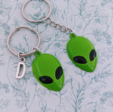 Alien keychain, alien keyring, alien believer gifts, alien bag charm, gifts for alien believers, Halloween keychain, Halloween gifts,