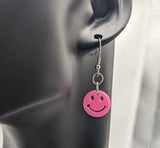 Smile earrings, festival earrings, festival inspired, festival themed, happy earrings, face earrings, neon earrings, neon jewelry, funky