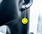 Smile earrings, festival earrings, festival inspired, festival themed, happy earrings, face earrings, neon earrings, neon jewelry, funky