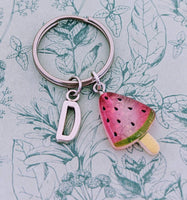 Watermelon keychain, watermelon keyring, watermelon lover gifts, fruit gifts, fruit keychain, fruit inspired, children's keychain,