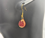 Pomegranate earrings, pomegranate jewelry, pomegranate lover gifts, fruit earrings, fruit lover gifts, fruit jewellery, food earrings,