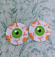 Eyeball earrings, statement earrings, statement jewelry, Halloween earrings, Halloween jewelry, spooky earrings, eyeball jewelry,