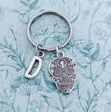 Sugar skull Keychain, sugar skull lover gifts, day of the dead Keychain, Halloween keychain, Halloween gifts, sugar skull gifts,