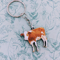 Cow keychain, cow keyring, cow lover gifts, cow accessories, cow farmer gifts, animal Keychain, animal lover gifts, animal themed gifts