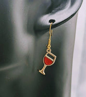 Red wine earrings, mismatch earrings, wine jewelry, wine lover gifts, best friend gifts, gifts for wine lovers, wine themed gifts, wine fan