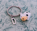 Cow keyring, cow keychain, cow lover gifts, cow bag accessory, gifts for a farmer, farm animal inspired gifts, animal lover, cow bag charm