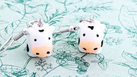 Cow earrings, cow jewellery, cow farmer gifts, gifts for cow lovers, cow inspired gifts, farm animal lovers, farm animal earrings, cow fan