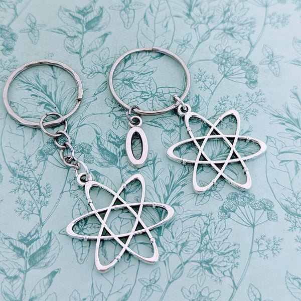 Atom keychain, science teacher gifts, scientist gifts, scientist keychain, science themed, chemistry inspired gifts, chemistry teacher gifts