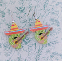 Cactus earrings, statement earrings, cactus jewelry, cactus lover gifts, plant earrings, novelty earrings, novelty jewellery, Mexican gifts