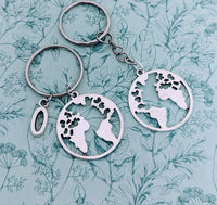 Earth keychain, planet keychain, traveller gifts, wanderer gifts, explorer gifts, explorer keychain, pilot gifts, pilot keychain, earth gift